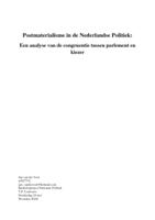 Postmaterialisme in de Nederlandse Politiek