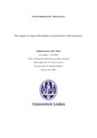 The impact of major referendums on satisfaction with democracy