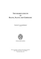 The shared lexicon of Baltic, Slavic and Germanic