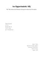 An Opportunistic Ally: The Thai-Indonesian Relations during the Indonesian Revolution