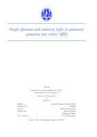 Single photons and coherent light in polarized quantum dot cavity QED