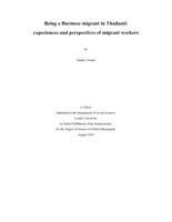 Being a Burmese migrant in Thailand: experiences and perspectives of migrant workers