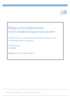 België en het federalisme: Is de 6de staatshervorming succesvol geweest? Federalisme en afscheiding: een normatieve analyse van een hedendaags debat of vraagstuk