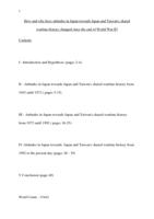 How and why have attitudes in Japan towards Japan and Taiwan's shared wartime history changed since the end of World War II?