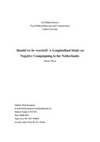 Should we be worried? A Longitudinal Study on negative campaigning in the Netherlands