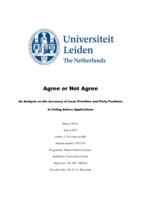 Agree or not agree: An analysis on the accuracy of issue priorities and party positions in voting advice applications