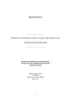 Differences in mainstream media coverage of the Ukraine crisis in Poland and the Netherlands