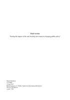 "Testing the impact of the anti-fracking movement in changing public policy"