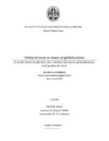 Political trust in times of globalization: A multi-level study into the relation between globalization and political trust