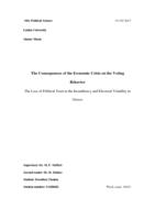 The Consequences of the Economic Crisis on the Voting Behavior. The Loss of Political Trust in the Incumbency and Electoral Volatility in Greece