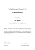 Voting Power and Ideology in the European Parliament