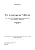 The Impersonated Politician: The Influence of Satirical Impersonations on the Evaluations of  Politicians