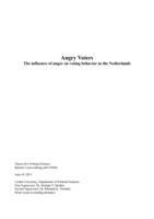 Angry Voters: The Influence of Anger on Voting Behavior in the Netherlands