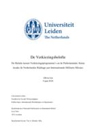 De verkiezingsbelofte: De relatie tussen verkiezingsprogramma's en de parlementaire arena inzake de Nederlandse bijdrage aan internationale militaire missies