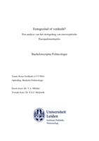 Eensgezind of verdeeld? Een analyse van het stemgedrag van eurosceptische Europarlementariërs