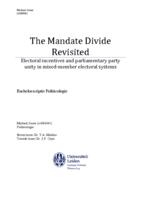 The mandate divide revisited: Electoral incentives and parliamentary party unity in mixed-member electoral systems