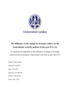 The influence of the change in strategic culture on the transatlantic security policies in the post 9/11 era