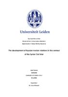 The development of Russian-Iranian relations in the context of the Syrian Civil War