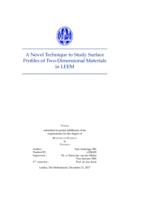 A Novel Technique to Study Surface Profiles of Two-Dimensional Materials in LEEM