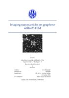 Imaging nanoparticles on graphene with eV-TEM