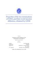 Properties of the two terminations of SrTiO3 and their work function difference, obtained by LEEM