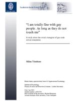 "I am totally fine with gay people. As long as they do not touch me": A study abouth the social contagion of male sexual orientation