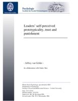 Leaders’ self-perceived prototypicality, trust and punishment