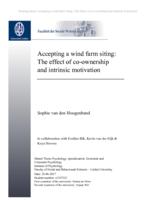 Accepting a wind farm siting: The effect of co-ownership and intrinsic motivation