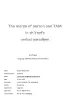 The merge of person and TAM in shiYeyi's verbal morphology