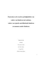 Oxytocine en de reactie op huilgeluiden van vaders van kinderen met autisme, vaders van typisch ontwikkelende kinderen en mannen zonder kinderen