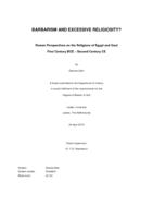 Barbarism and excessive religiosity? Roman perspectives on the religions of Egypt and Gaul