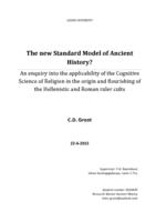 The new Standard Model of Ancient History? An enquiry into the applicability of the Cognitive Science of Religion in the origin and flourishing of the Hellenistic and Roman ruler cults