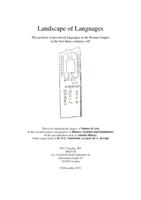 Landscape of Languages - The position of provincial languages in the Roman Empire in the first three centuries AD