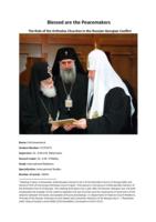 Blessed are the Peacemakers: The Role of the Orthodox Churches in the Russian-Georgian Conflict