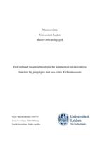 Het verband tussen schizotypische kenmerken en executieve functies bij jeugdigen met een extra X chromosoom