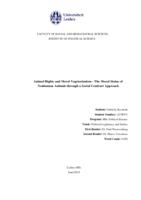 Animal rights and moral vegetarianism - The moral status of nonhuman animals through a social contract approach