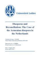 Diasporas and Reconciliation: The Case of the Armenian diaspora in the Netherlands