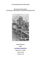 Hiroshima Genbaku Dome: The Dynamics of Inscribing a Contested World Heritage Site