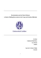 Decolonisation and the United Nations: A Study of Shifting Intervention in the Congo and Southern Rhodesia