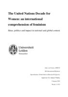 The United Nations Decade for Women: an international comprehension of feminism
