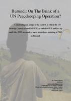 Burundi: on the brink of a UN peacekeeping operation?