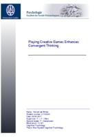 Playing creative games enhances convergent thinking
