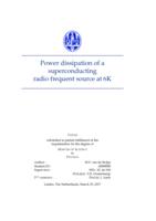 Power dissipation of a superconducting radio frequent source at 6K