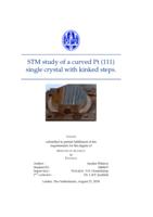 STM study of a curved Pt(111) single crystal with kinked steps.