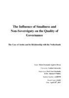 The Influence of Smallness and Non-Sovereignty on the Quality of Governance: The Case of Aruba and its Relationship with the Netherlands