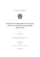 Fabrication of Single Electron Charging Devices for Optical Charge Sensing Experiments