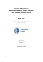 Freedom of Expression: Religiously Offensive Speech in France and the Case of Charlie Hebdo