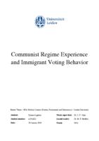 Communist regime experience and immigrant voting behavior