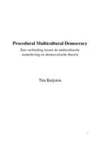 Procedural multicultural democracy: Een verbinding tussen de multiculturele samenleving en democratische theorie