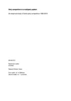 Party Competition in a Multiparty System. An Empirical Study of Dutch Party Competition 1982-2010